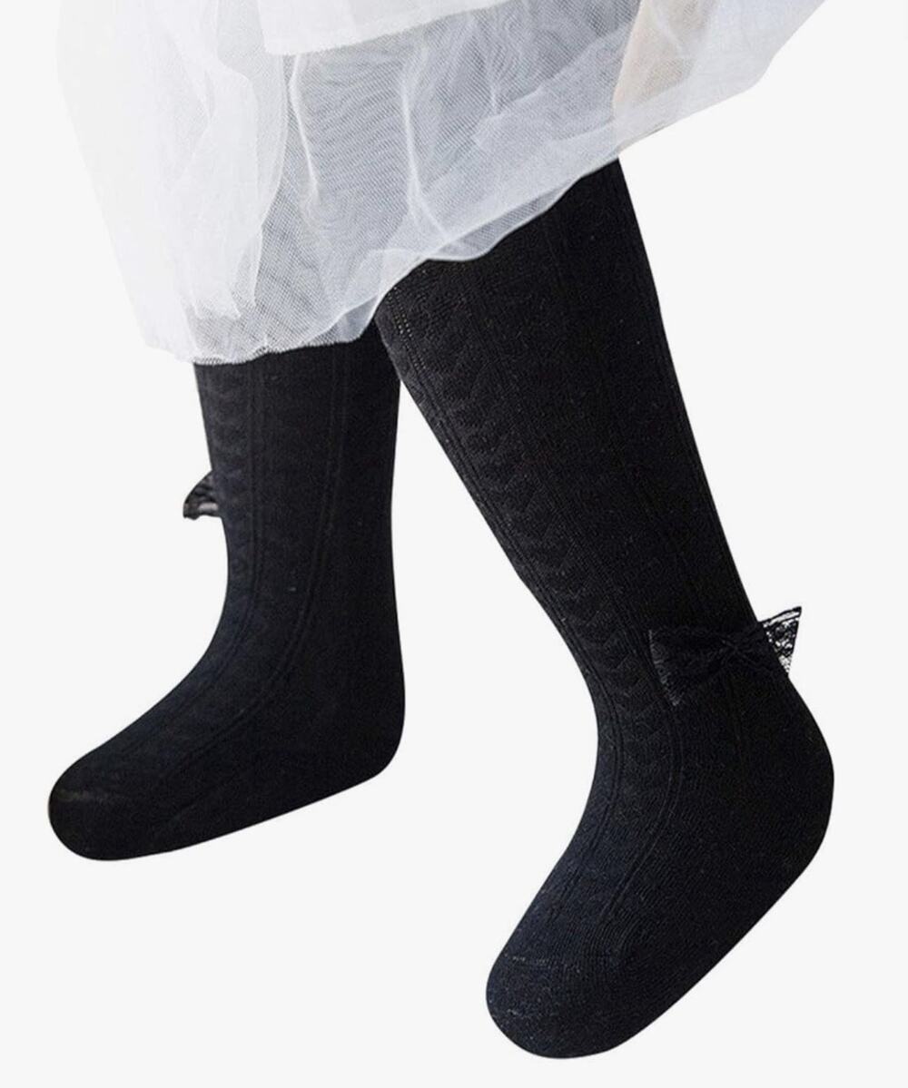 Zando Cozy Baby Tights Girls Black Size 2T - 4T